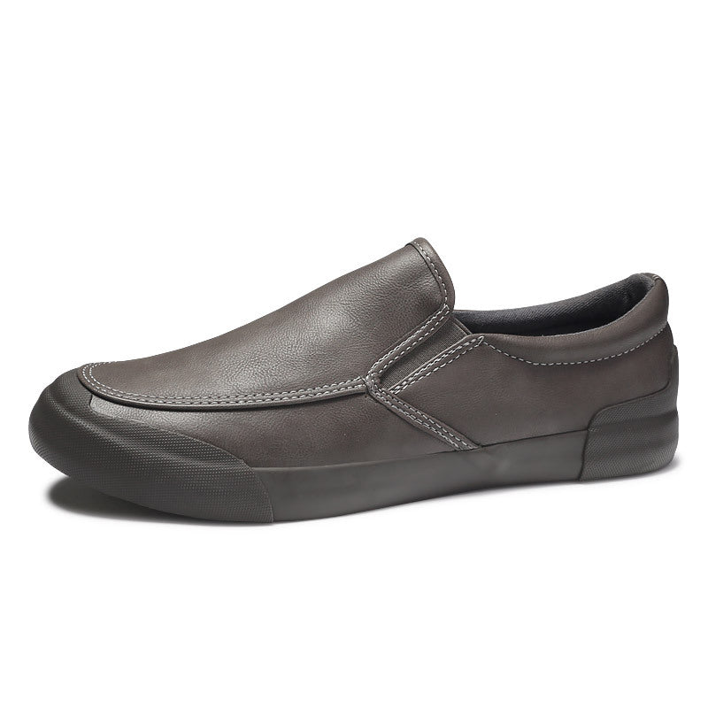 2026 spring men's slip-on loafers casual shoes british style business leather shoes versatile trendy