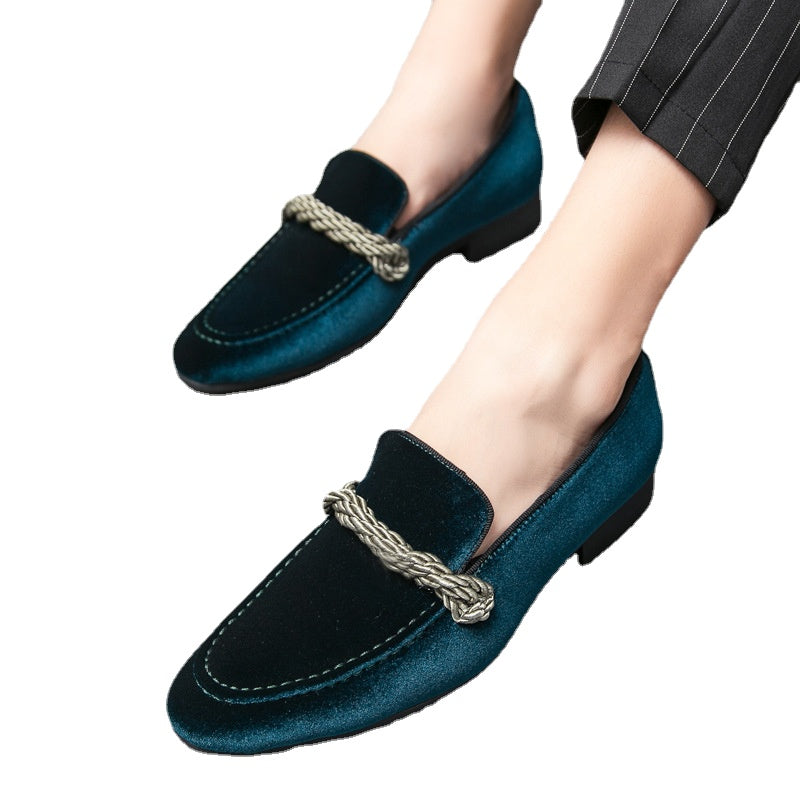 Men's Black Leather Formal Shoes, British Style, Style 8983