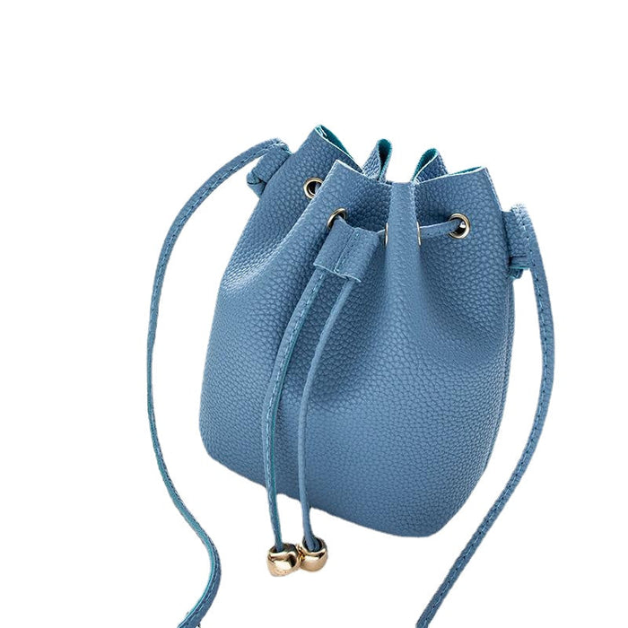 Korean Style Bucket Bag Tassel Bag Women 2023 New Trendy Small Bag Shoulder Crossbody Bag Mini Bag One Piece(P)