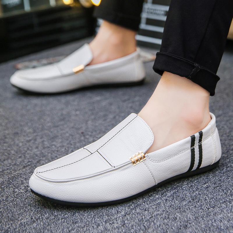 men's lazy shoes stripes low to help shoes