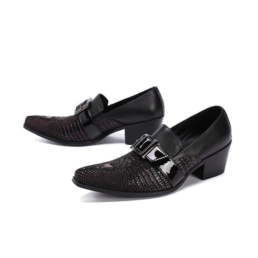 Men's Black Shoes, Pointed Toe, Retro