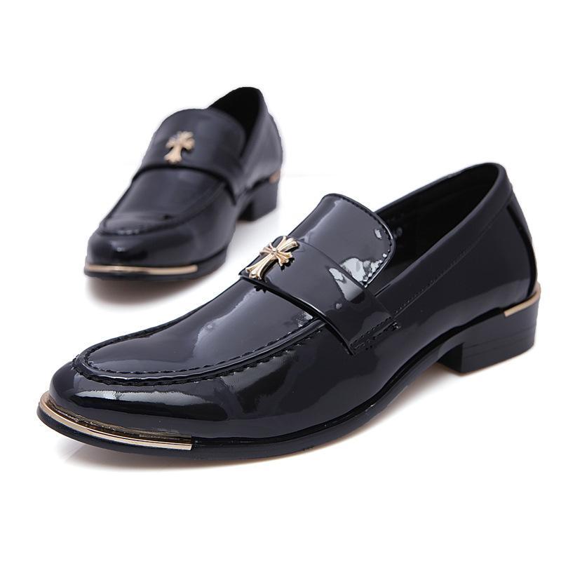 Men's Black Leather Loafers – Style 10