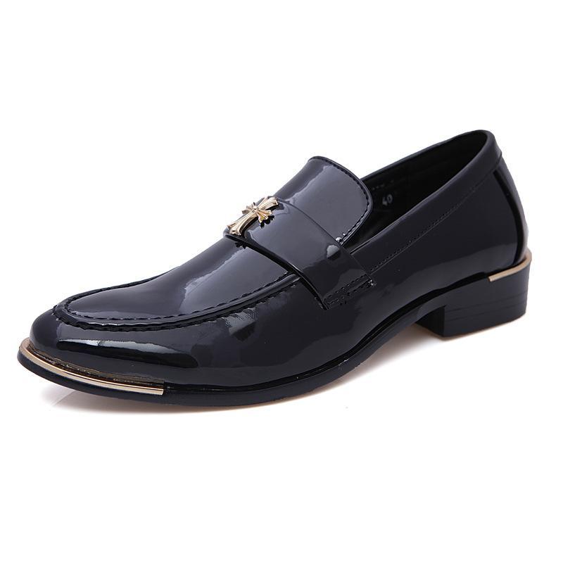 Men's Black Leather Loafers – Style 10