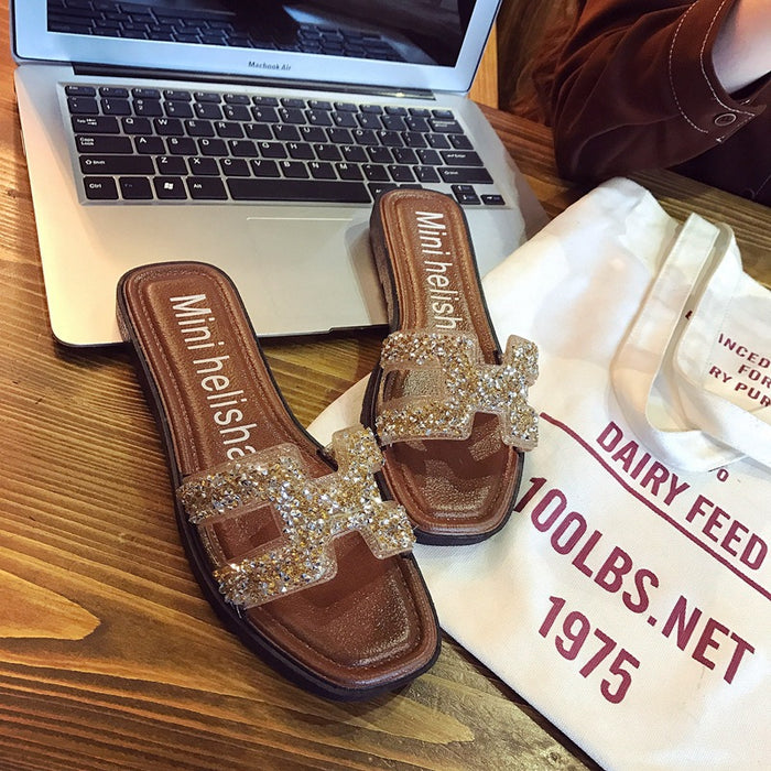 new women slipper H style flats 2025