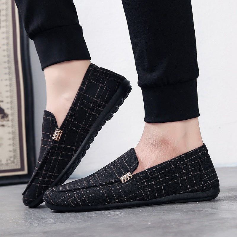 Men's Black Loafers, Style 6423