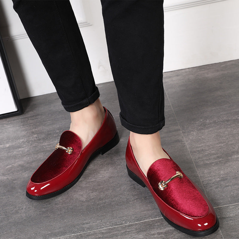 Men's Red Leather Casual Shoes – Wedding – Style 89