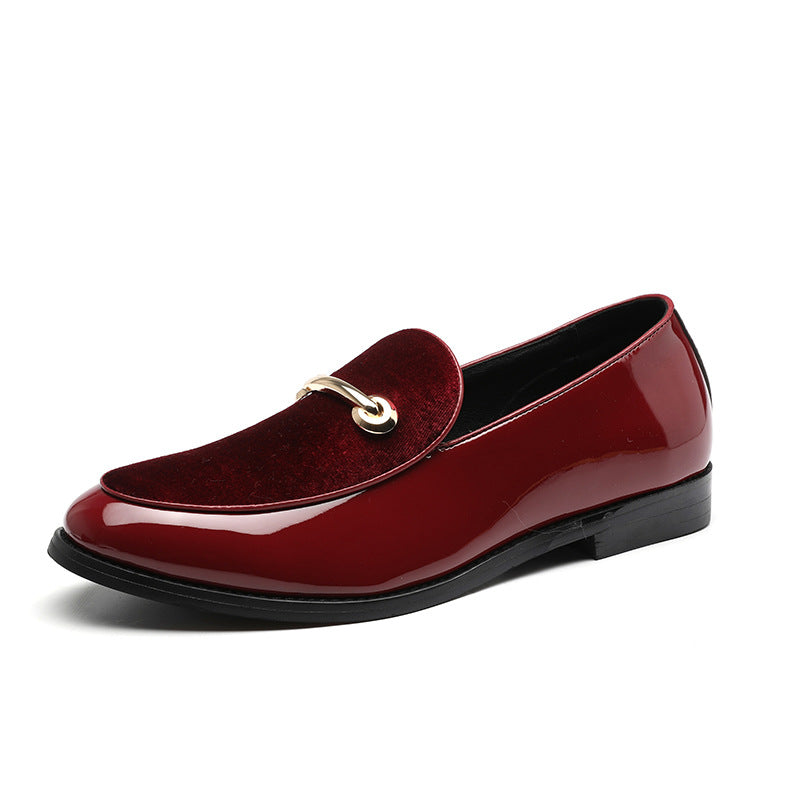 Men's Red Leather Casual Shoes – Wedding – Style 89
