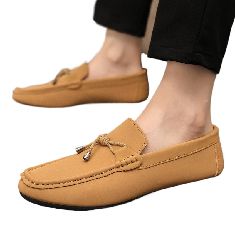 Spring and summer casual shoes trendy shoes men's foot-fitting Doudou shoes men's lazy shoes foot-fitting trend one-pedal men's shoes cloth shoes