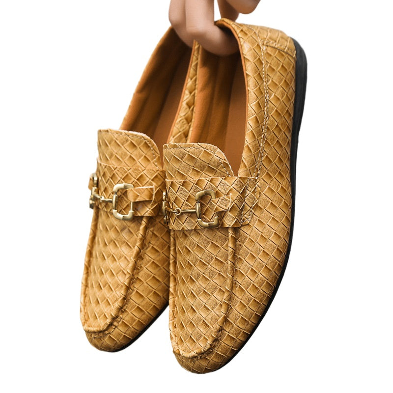 Spring and autumn social guy casual shoes trendy shoes Doudou shoes men lazy shoes cover feet and pedal men's shoes cross-border