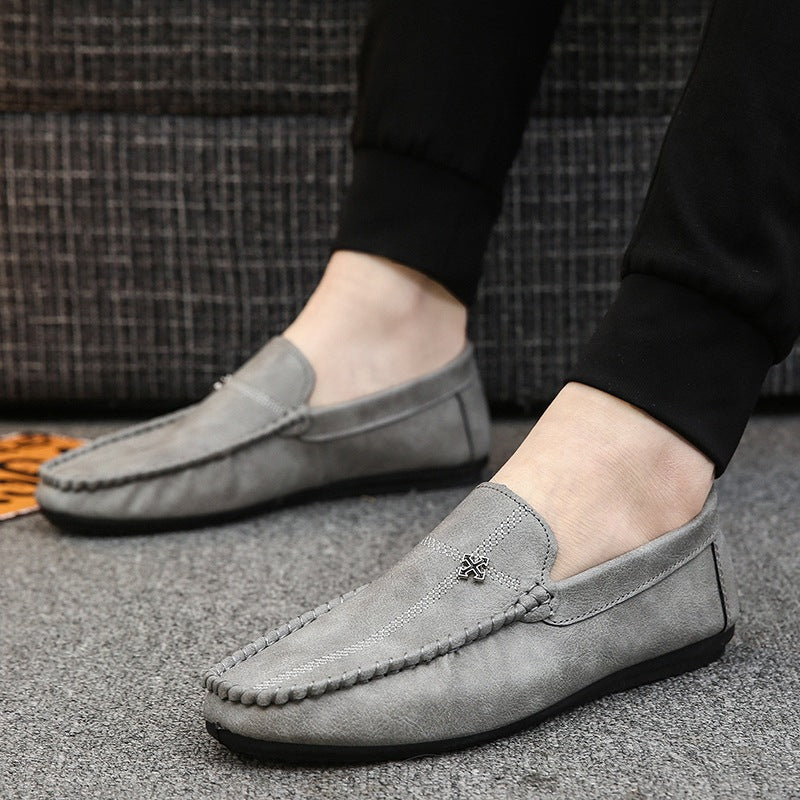 Spring men's bean shoes soft surface soft bottom youth easiest for match loafers korean style loafer 2