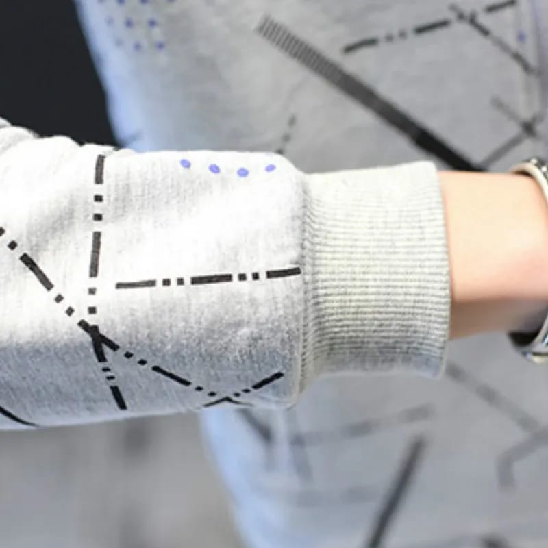 Men's Jacket Geometric Pattern , Stylish Hoodie Winter Spring Zip Up Sweater Work or School Outwear