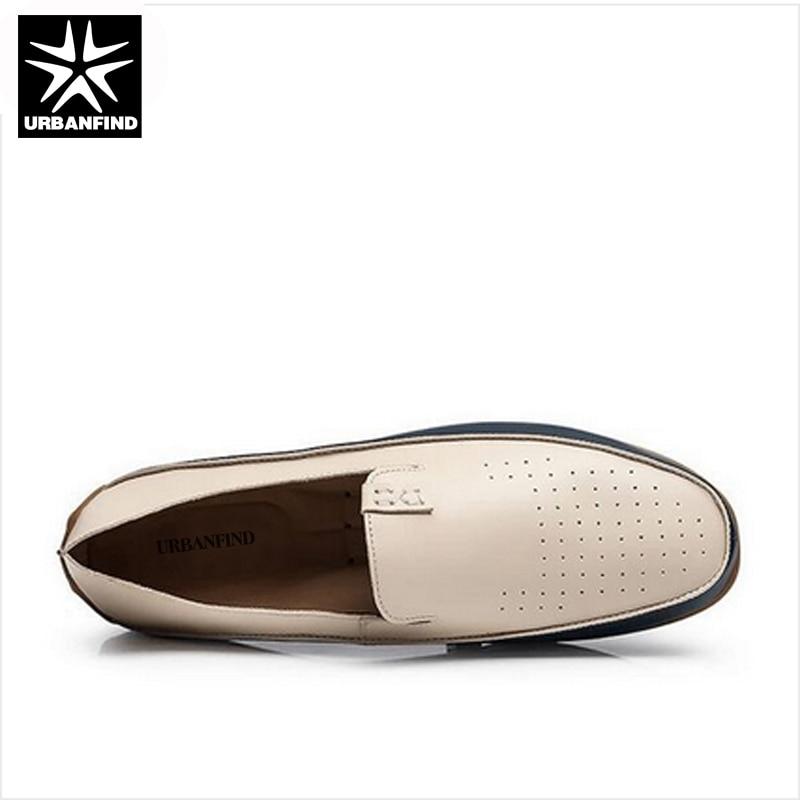 Men's Beige Leather Moccasin Loafers – Style 23