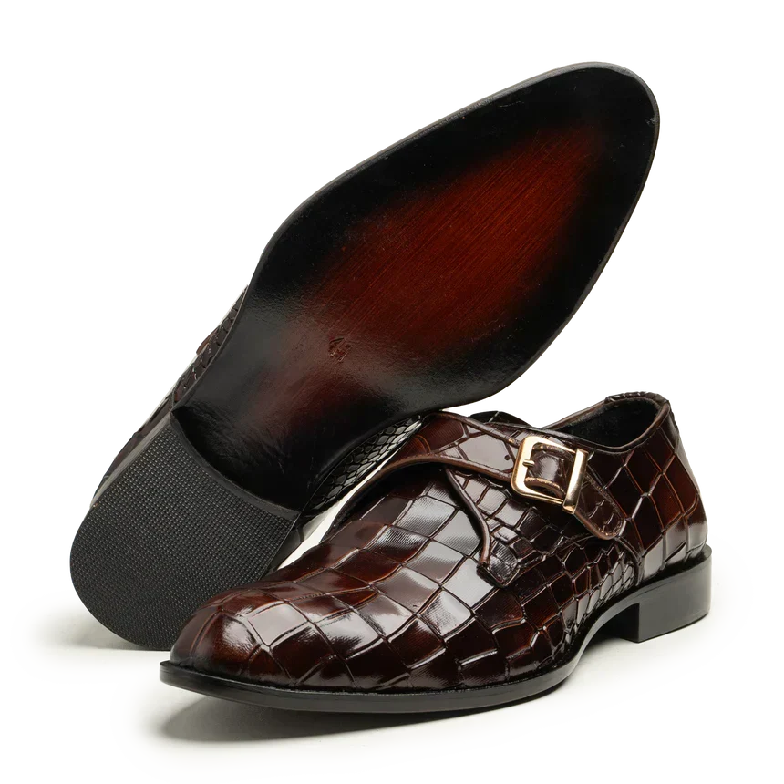 Men's Brown Leather Shoes, Style 6375