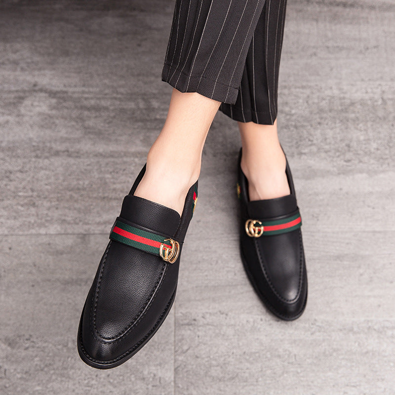 Men's Leather Formal Shoes, Pointed Toe, Slip-On, Style 5767