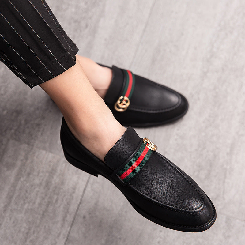 Men's Leather Formal Shoes, Pointed Toe, Slip-On, Style 5767