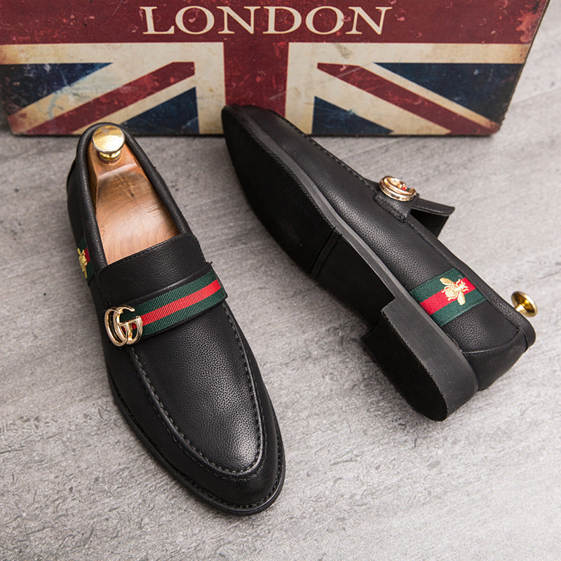 Men's Leather Formal Shoes, Pointed Toe, Slip-On, Style 5767
