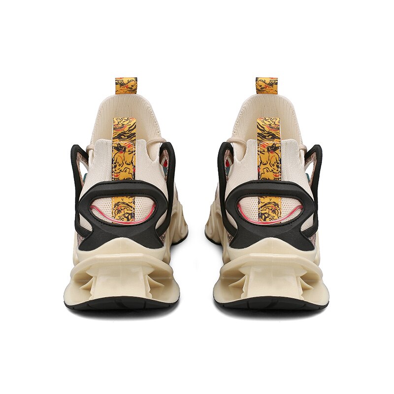 Men's Gold Mesh Sneakers, Breathable