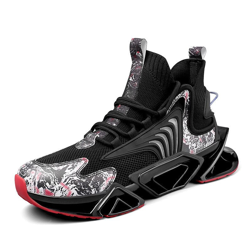 Men's Black Mesh Sneakers, Breathable, Style 8775