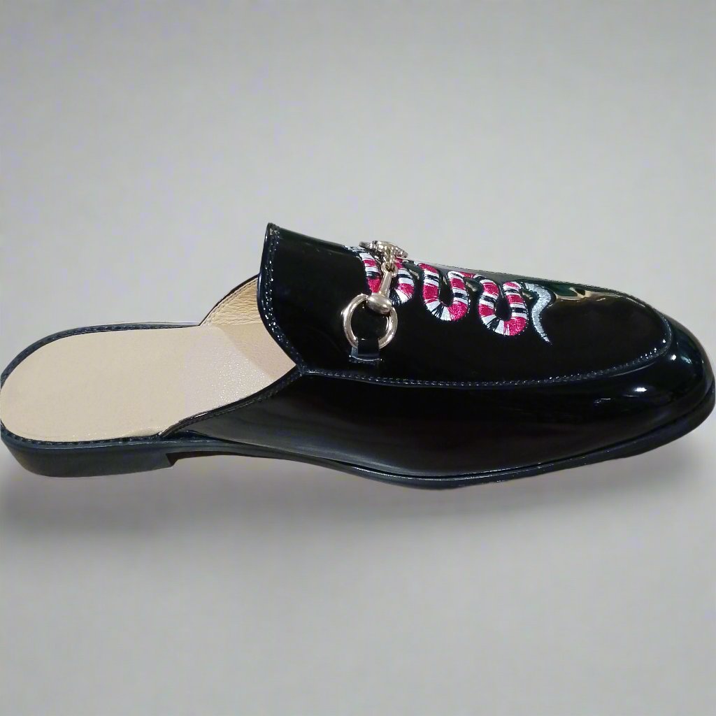 2024 semi slipper black shine snake style