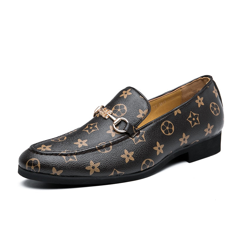 Men's Black Moccasin Loafers, Party