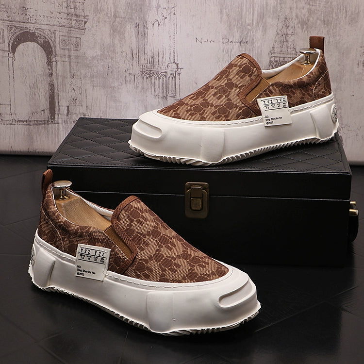 Loafers, men's fashion slip-ons, slip-ons, casual shoes, thick-sole, heightened, breathable, summer men's shoes, men's single shoes