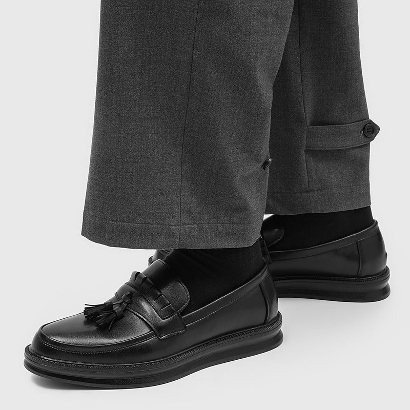 2026 casual business formal breathable wedding shoes winter brogue men's shoes korean style british
