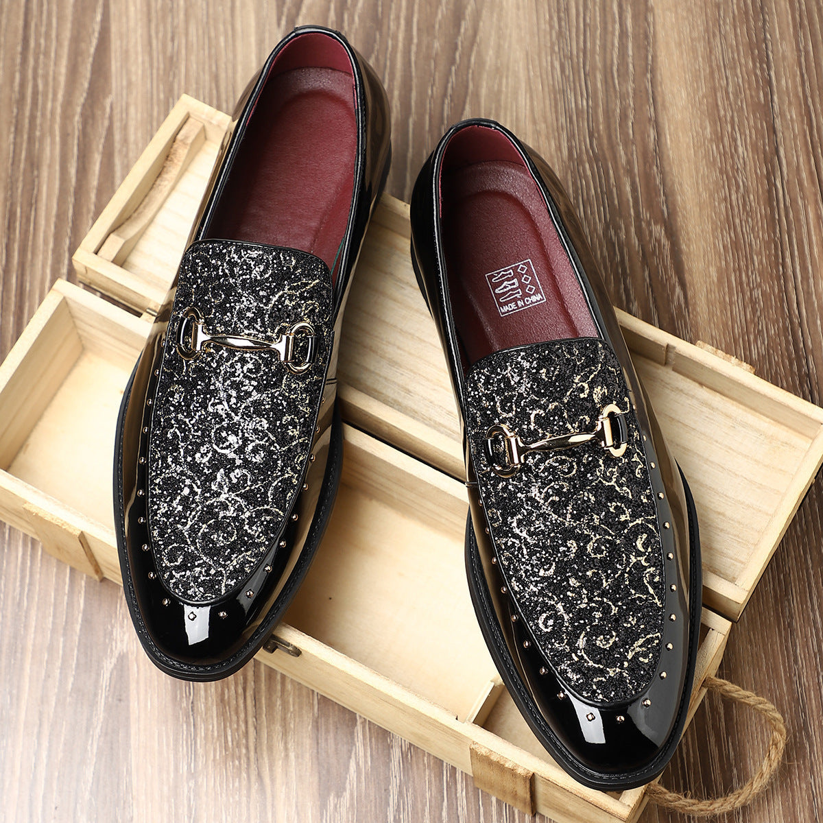 2026 new trendy fashion men's shoes - british style pointed toe slip-on casual leather shoes