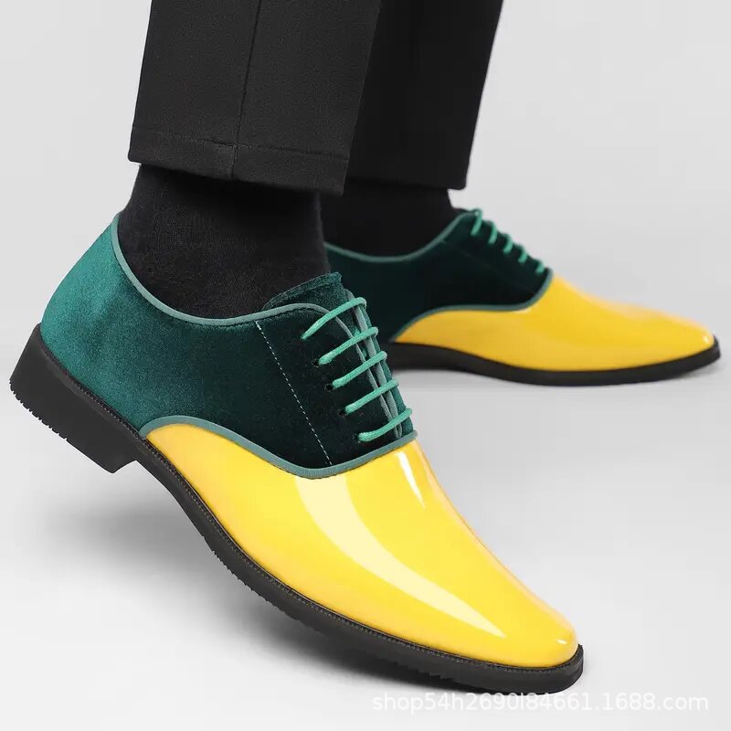 Men's formal business leather shoes - lightweight, trendy casual shoes - british style, versatile pa