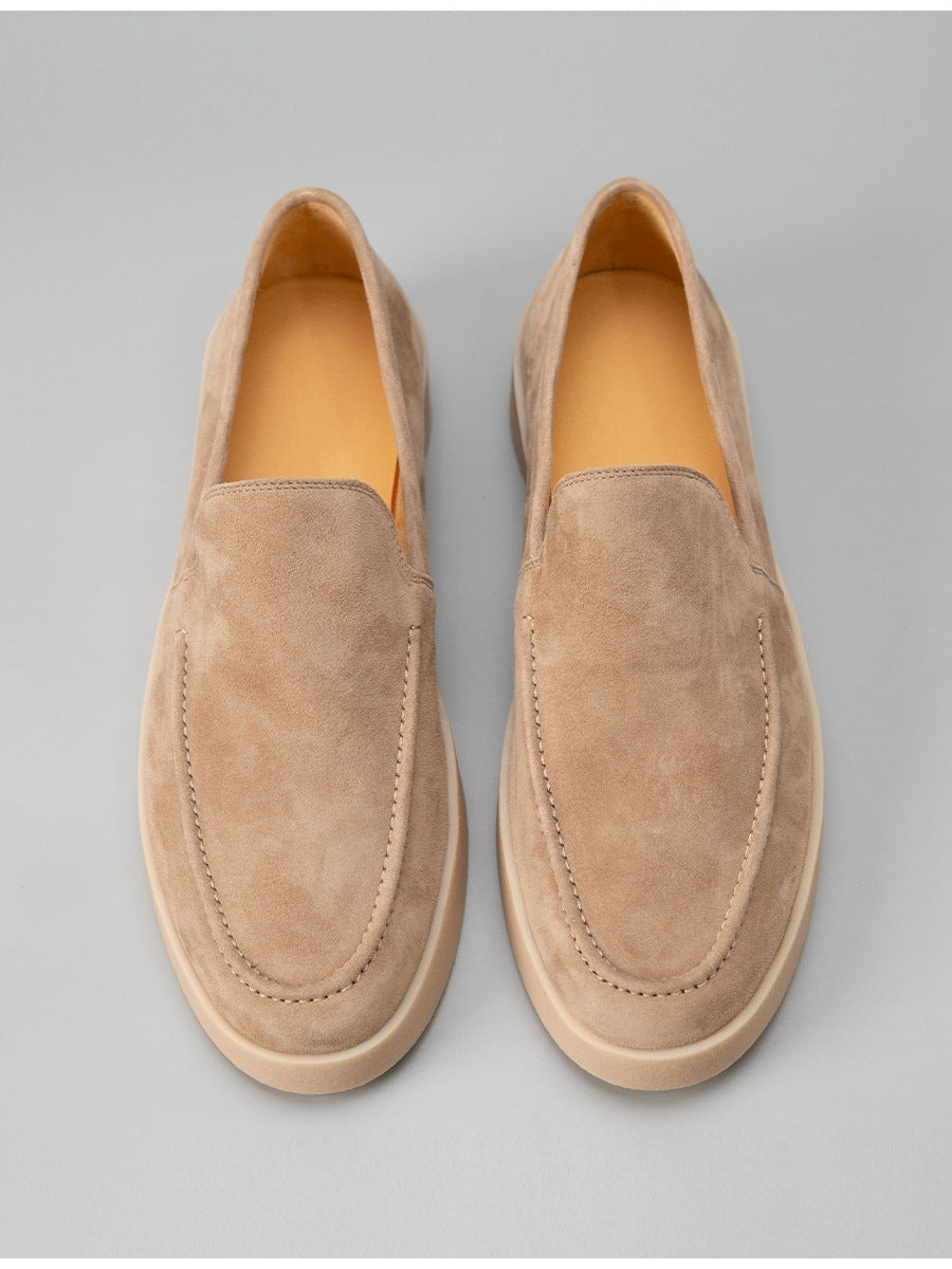 6509a-1 premium velvet loafers - cashmere slip-ons for men - handmade trendy shoes - business casual versatile leather shoes