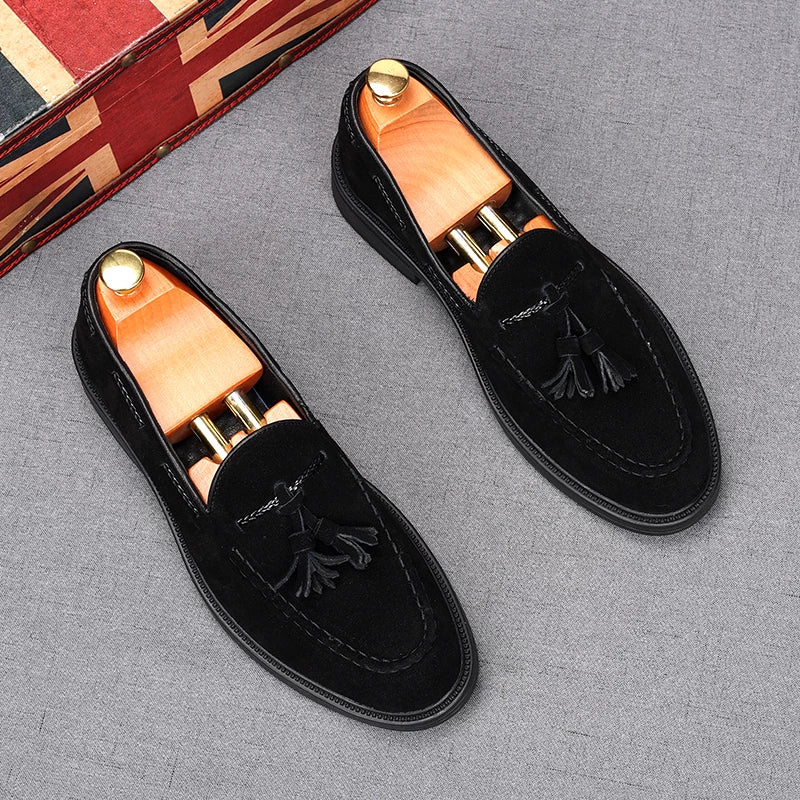 Men's Genuine Leather Loafers, Handmade, Slip-On