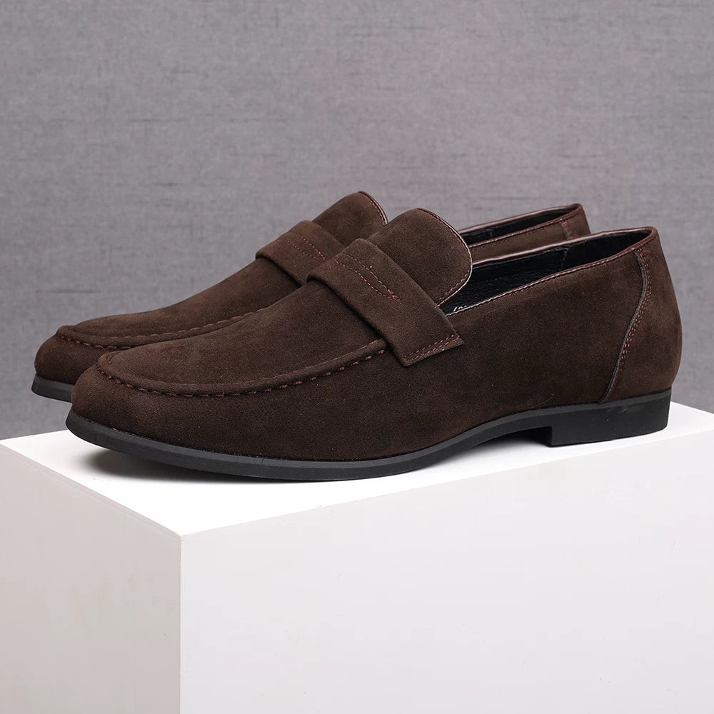 Men's Suede Loafers, Height Increasing, Slip-On