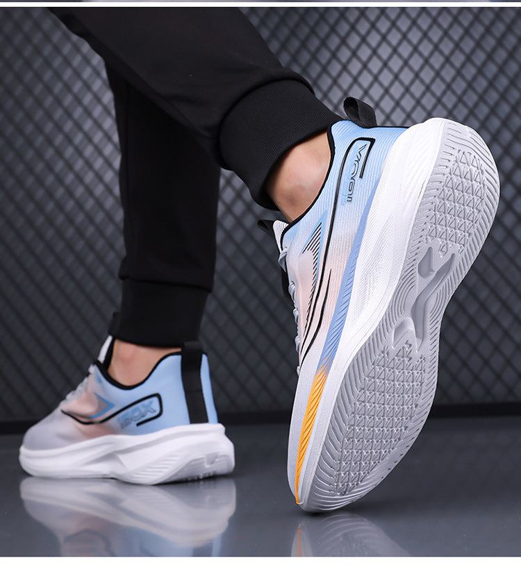 Plus size men's lightweight running sneakers, 2025 new mesh breathable casual travel shoes, soft sole shock absorption athletic shoes