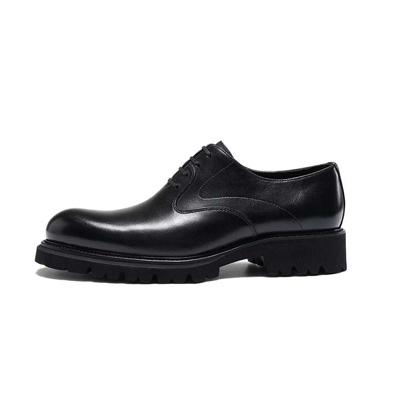 Men's Genuine Leather Oxford Shoes, Height Increasing, Pointed Toe