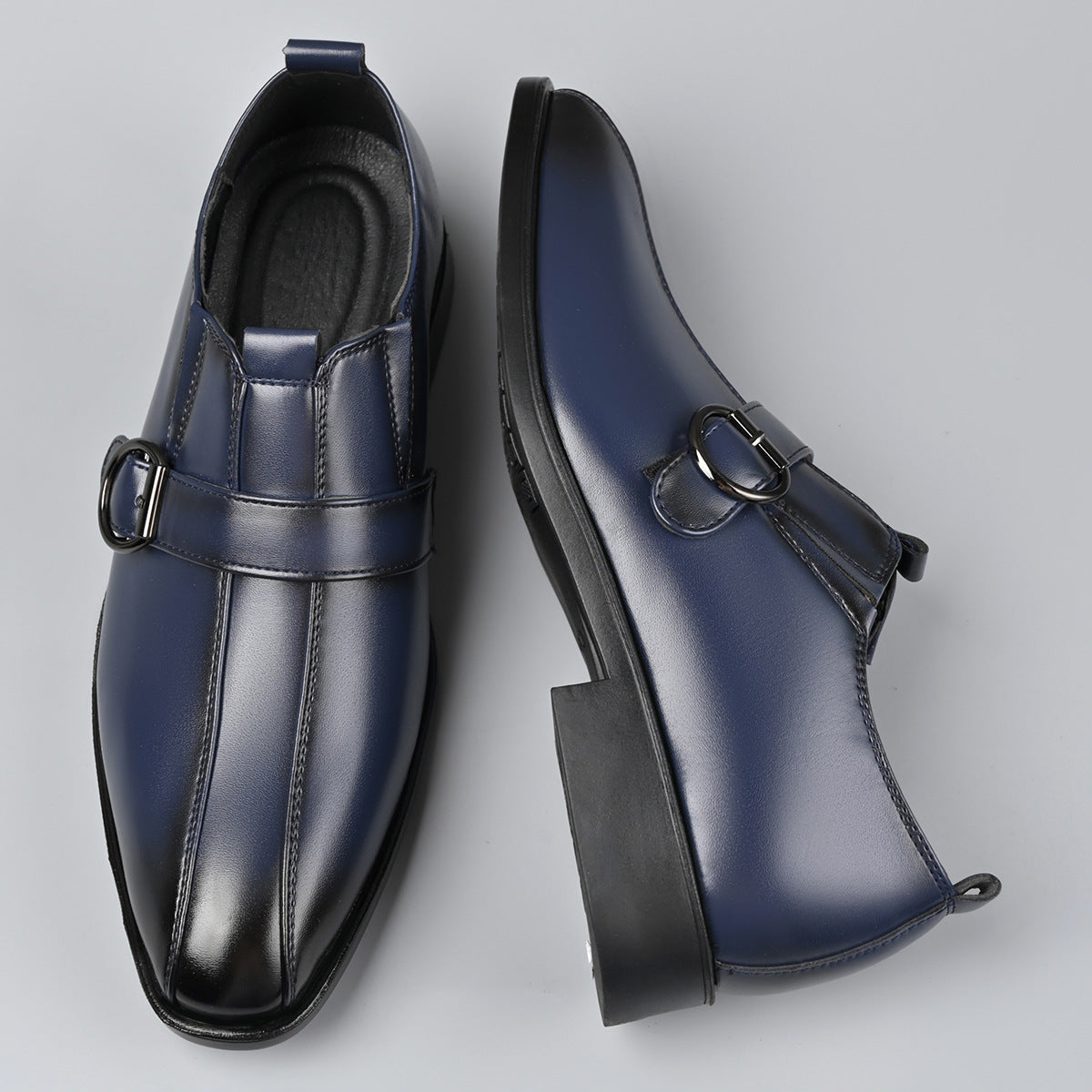 Cross-border e-commerce 2026 autumn new men's business british style pointed toe leather shoes, slip 10