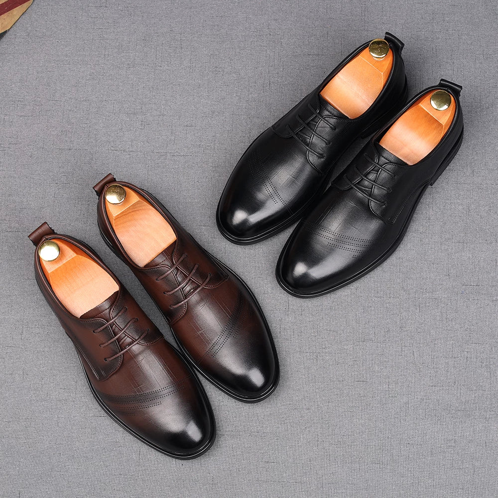Men's Derby Shoes, Height Increasing, Soft Sole