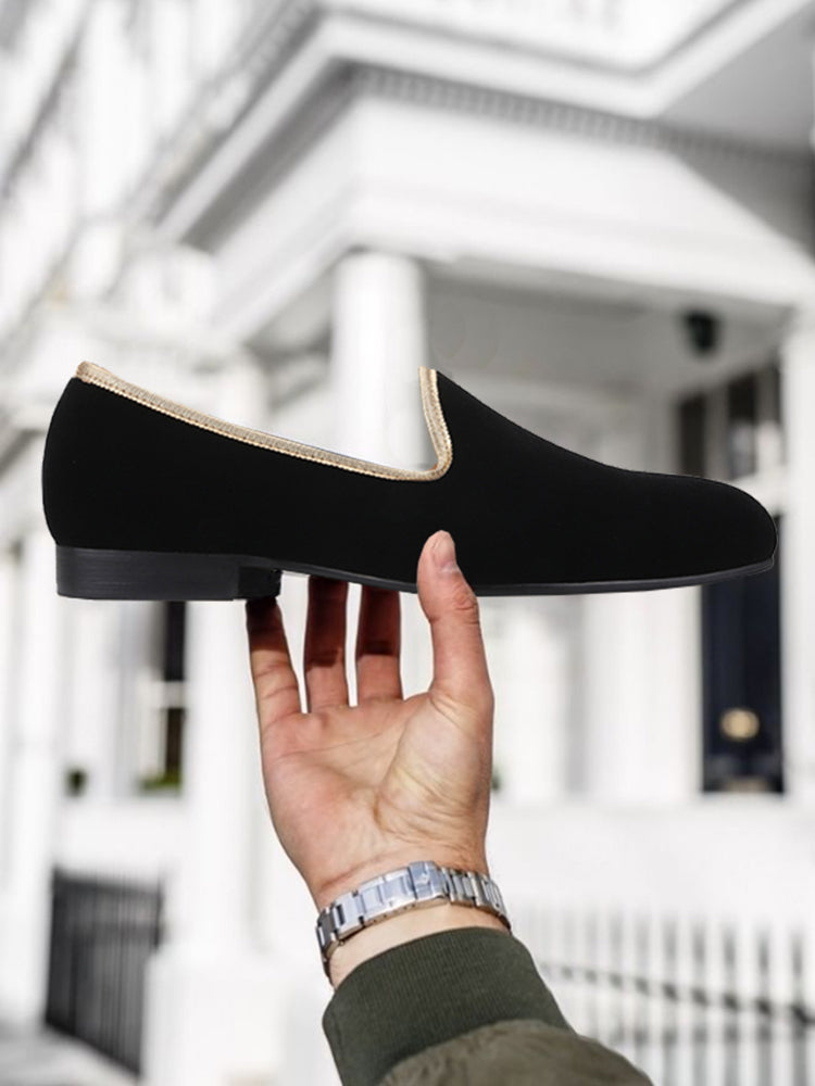 Summer new breathable leather inner men's loafers fashion party wear imported velvet one-pedal loafers men