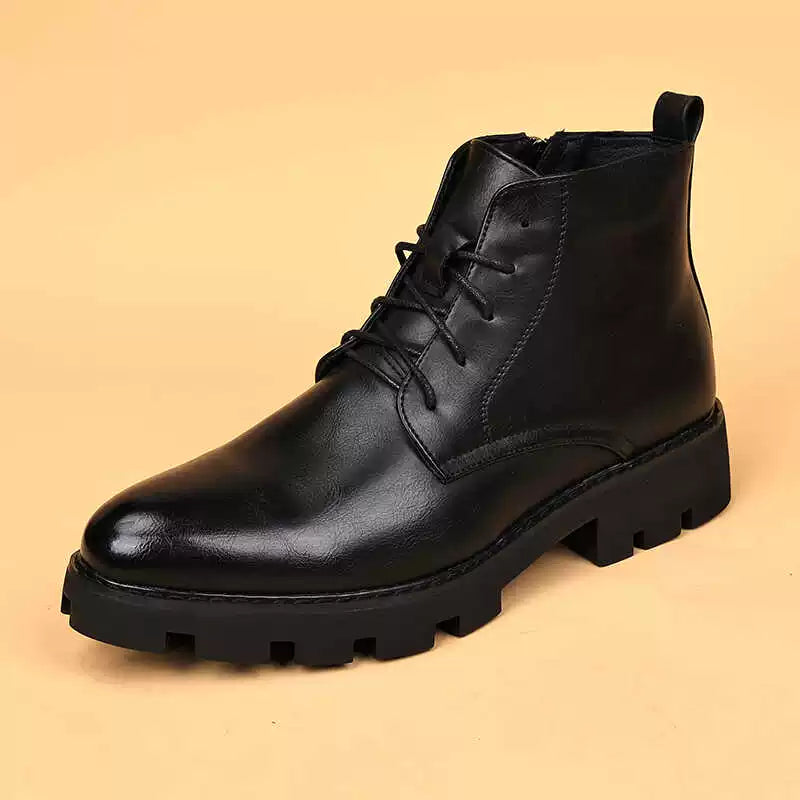Men's Martin Boots, Height Increasing, Thick Sole