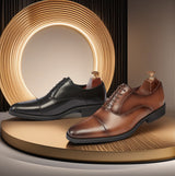 Cross-border 2026 spring/autumn three-panel leather dress shoes for men - anti-slip, business formal