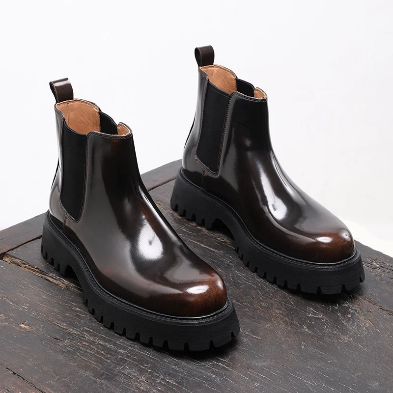 Men's Chelsea Boots, Height Increasing, Thick Sole