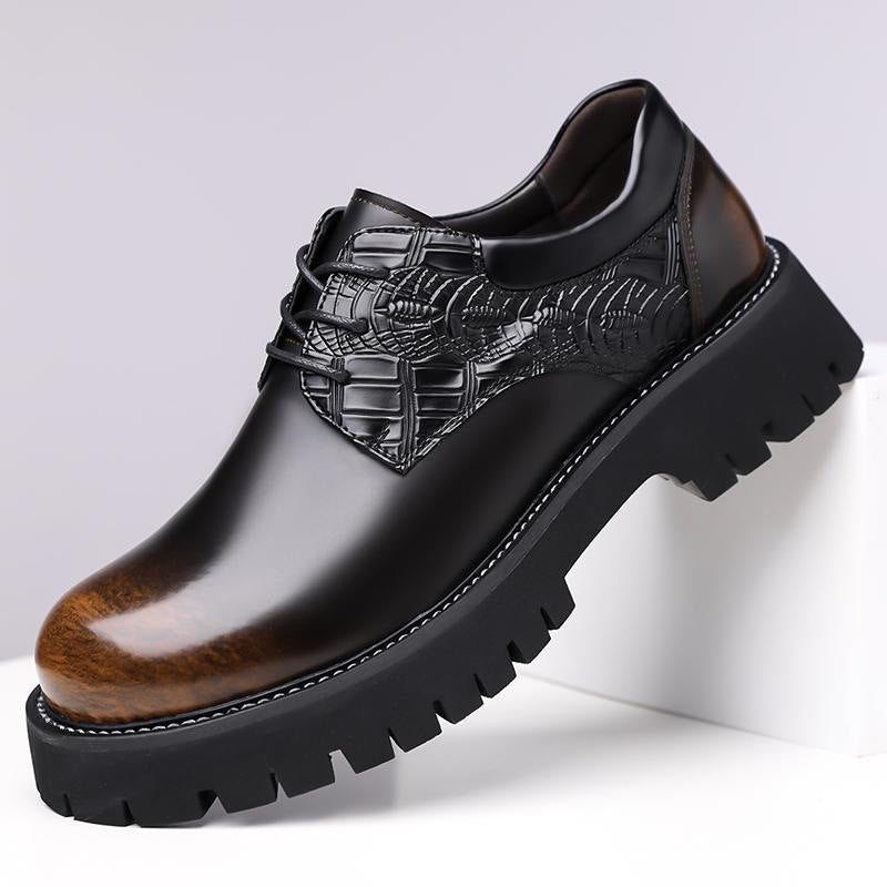 autumn new thick sole men's business formal leather shoes fashion nightclub casual