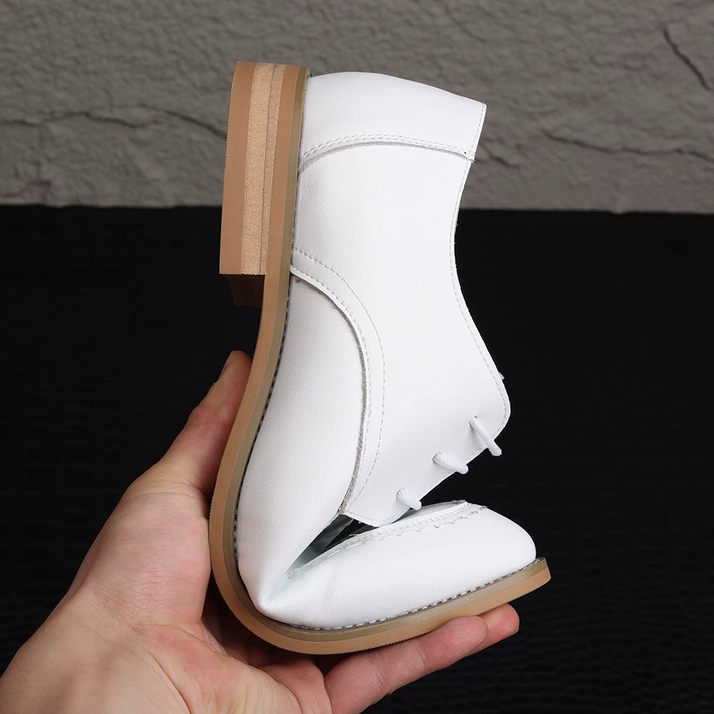 Men's White Wedding Shoes, Height Increasing, Pointed Toe