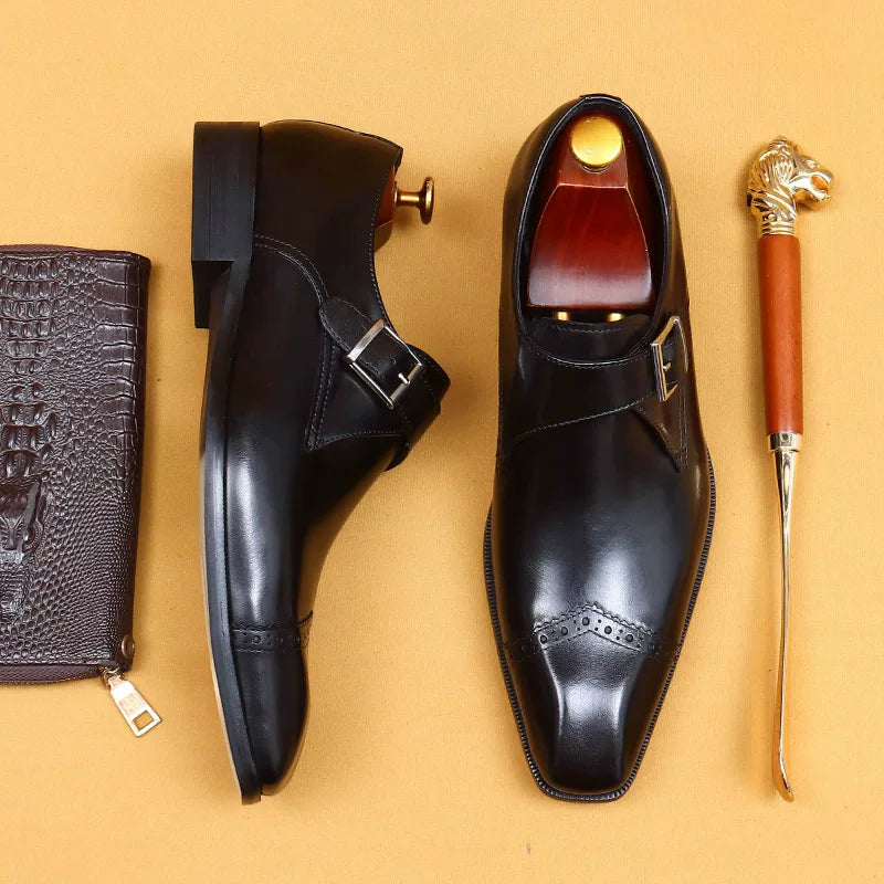 Men's Genuine Leather Leather Shoes, British Style, Business