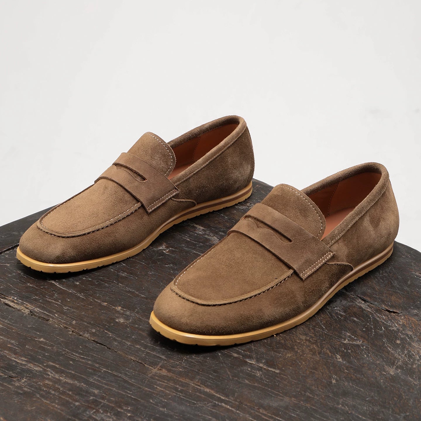 Men's Genuine Leather Loafers, Breathable, Slip-On