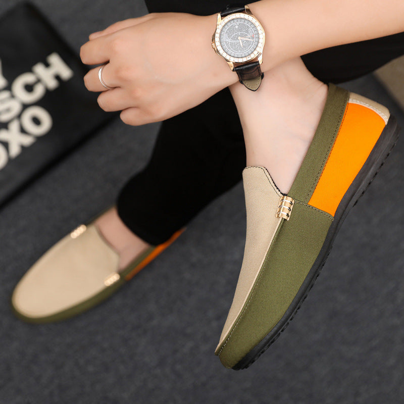 Spring/summer casual sneakers, trendy loafers, men's slip-ons, moccasins, one-step shoes, men's foot