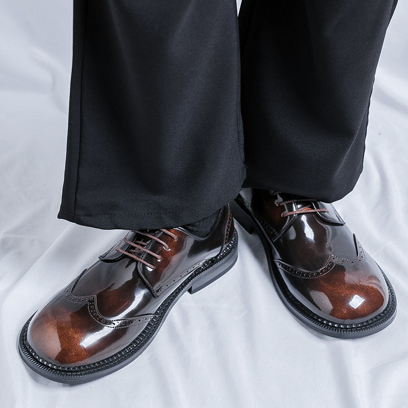 new men's formal leather shoes - square toe business dress shoes, casual versatile leather shoe 2