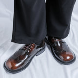 new men's formal leather shoes - square toe business dress shoes, casual versatile leather shoe