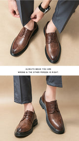 Cross-border 2026 autumn new casual leather shoes fashionable men's business shoes korean style tren
