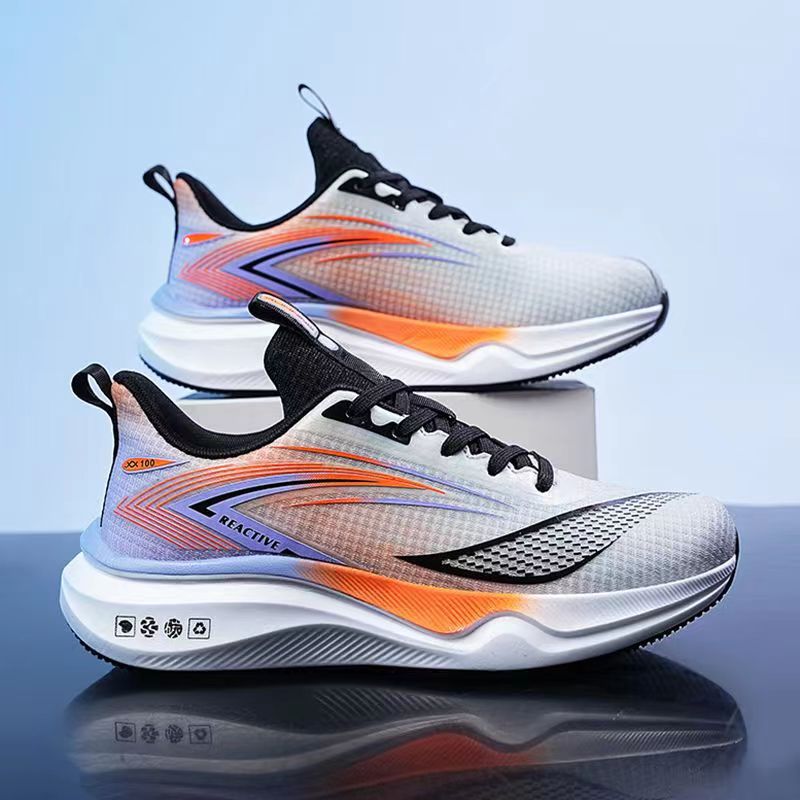 Men's spring/autumn new running shoes, high-elasticity ultra-lightweight athletic sneakers, non-slip breathable mesh casual sports shoes for men 2