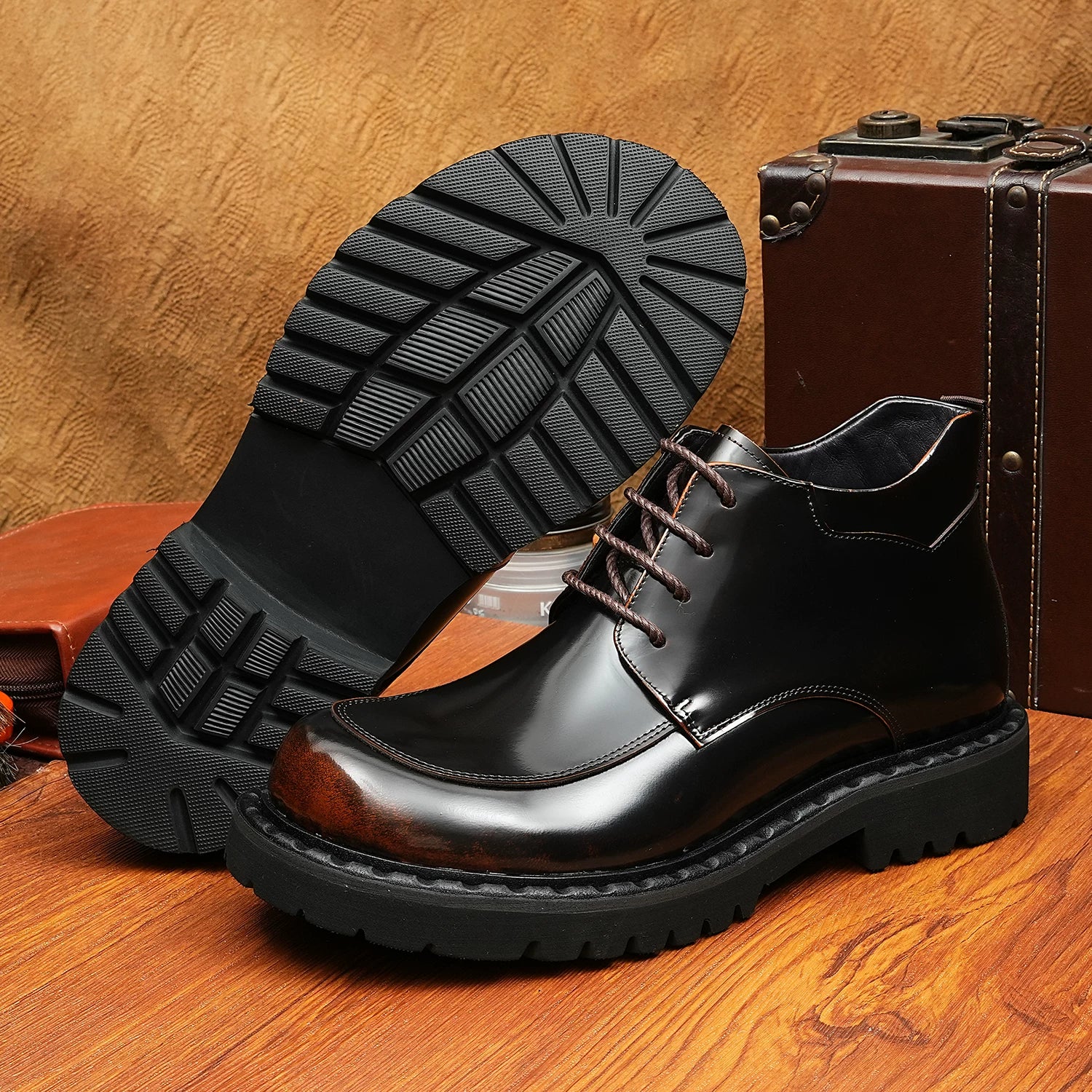 Men's Genuine Leather Martin Boots, British Style