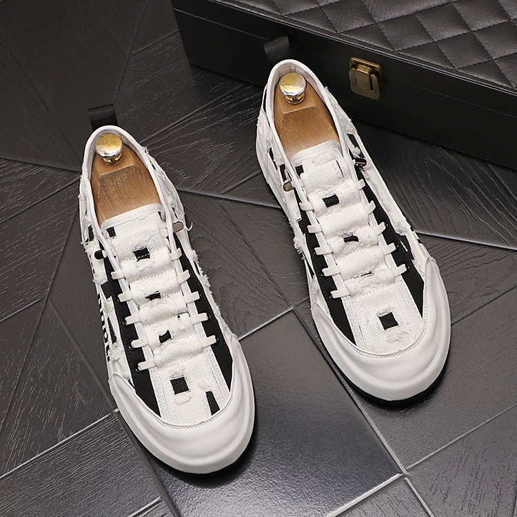 Men's Breathable Slip-On Color-Block Korean-Style Casual Shoes 2025 New